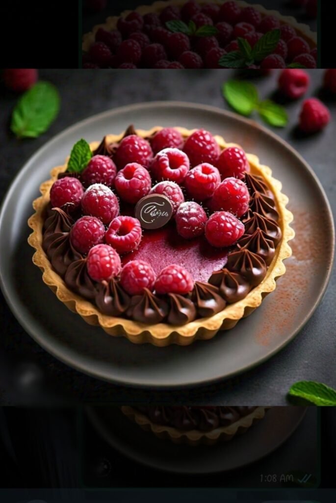 Here's a simple recipe for a delicious and sweet dish: Raspberry Chocolate Tart