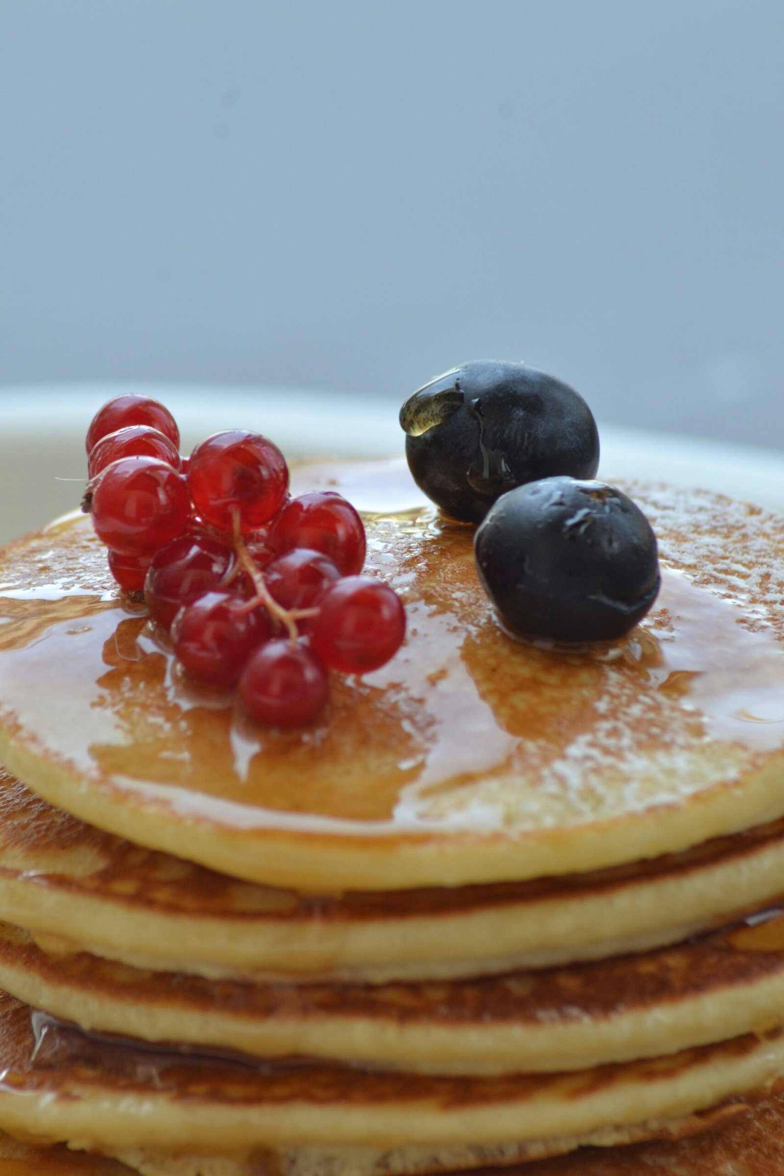 red and black berries on white ceramic plate